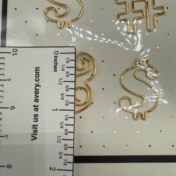 Kate Spade Expletive Paper Clips in Gold NWT - Picture 9 of 12